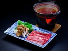 おおいた和牛を、特製出汁で味わうしゃぶしゃぶ