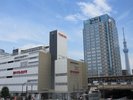 駅前歩道橋から錦糸町駅方面の景色