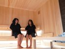 【みかどサウナ(別途有料)】檜で設えた室内は良い香りが漂う