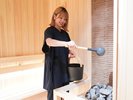 【みかどサウナ(別途有料)】フィンランド式サウナを導入し、 セルフセルフロウリュウを堪能できる。