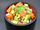 【サーモンフェア|せんなぎ 朝食】サーモンのポキ丼(7月17日(金)〜10月8日(木)まで)