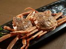 【夕餉 冬】活の勢子蟹がご用意できるのは12月末まで