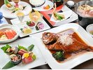 金目鯛の姿煮を中心としたお料理