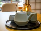 大山陣構地区のお茶をご用意しております。(一部客室)
