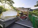 【リバーサイド・コットンテントLL】専用のBBQデッキや洗い場も完備。気軽なアウトドアをグランピング