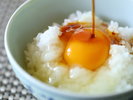 朝食一例 地元産の新鮮卵