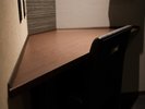 コーナーシングル、三角形のデスク