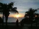 大浜海岸に沈む夕日