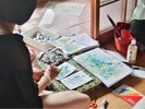 縁側でアート♪