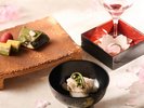 桜舞う煮物椀