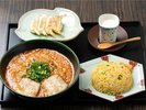 【料理】お好きなラーメン+半チャー+杏仁豆腐セット(一例)