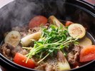 夏野菜と但馬牛のコラボすき焼き♪びっくりするくらいトマトが美味しい!是非お試しを。
