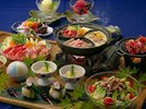 夏の三宝鍋例:但馬牛、八鹿豚、但馬鶏のコラボ♪3種のお出汁で☆彡但馬牛陶板焼き、冷しゃぶサラダなど