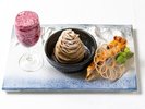 ■「風プレミアム」デザート 国産栗の香り豊かな王道モンブラン 季節のソルベ 本日の焼き菓子 ※お酒入
