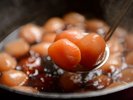 朝食バイキングにお出しております 玉こんにゃくと言えば「上山市楢下丹野こんにゃく」