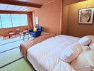 【北の丸◆和室ベッド客室〜ハリウッドタイプ】心地の良い畳のお部屋にベッド2台隣り合わせのお部屋です。