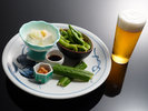 追加料理:ビールおつまみセット一例(1人前1650円税込)
