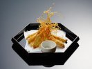 追加料理:薬用人参の天ぷら(1人前1870円税込)