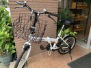 レンタサイクル 折りたたみ自転車 カゴ付き