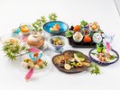 *【季節の彩会席(一例)】当館の一番スタンダードのコース。毎月お品書きが変わります。