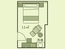 【ダブルルーム|もずの間】温もり感じる和モダンな寛ぎ空間。