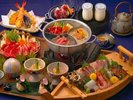 グレードアップ夏三宝御膳例:但馬牛陶板焼きを+。お肉好きな方向き☆