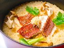 【冬】特製『鯛釜飯』、特産の高瀬茶を使った『鯛茶漬け』