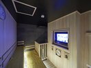 男湯サウナにはテレビ設置