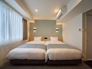 ◇禁煙◇ハリウッドツインルーム|20�u|シモンズ製ベッド幅120�p×2台引っ付けて設置