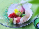 【夕食;和食会席(向付一例)】