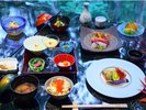 【夕食;和食会席(一例)】