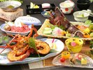 【久慈サンピア日立】茨城県産特大「常陸乃国いせ海老」と「常陸牛」コース(夏イメージ)