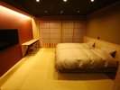 【和風ツインベッドルーム:畳敷き】コンパクトながらも快適な空間です