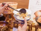芦別産のつやつやなご飯が食欲をそそる