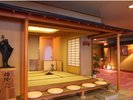 茶室も備えた館内