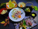 松茸料理6品一例この他5品ほど加えた会席料理