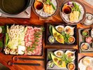【ご夕食】山梨の食材や素材を使った花水晶膳をご用意しております。(一例)