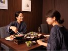 飛騨高山の食材をあしらった前菜、飛騨高山のお肉、飛騨産コシヒカリ、漬物など、飛騨高山の食材を使用。