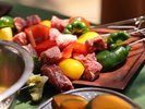 牛肉と野菜の串差し