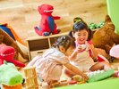 【木育広場】フロント前にはお子様達が遊んでいられる木育ひろばがございます。