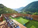 【屋上おそらテラス】リクライニングエリアから絶景がお愉しみいただけます。