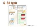 【スタンダードルーム間取り一例】1LDK・最大4名までご宿泊可能な和室(ミニキッチンあり)