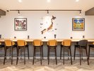 朝食会場。日中はウェンディーズのイートインコーナーとしてご利用頂けます。