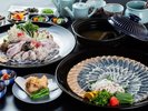 【会席一例:フグコース】1日3組限定!別府温泉宿のフグ会席