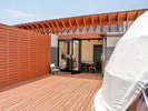 【客室外観<Type A>】温泉完備の6Mドームで快適なグランピング滞在