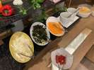 【朝食:和み】日替わりサラダバー(ドレッシングも複数ご用意しております。)