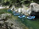 ラフティング体験 水量の少ない夏