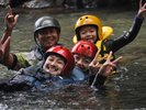 ラフティング体験 水量の少ない時期の夏は5歳から参加可能