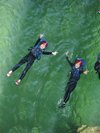 夏のラフティング 水遊びも有り