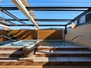 7F屋上エリア 陶板浴 信楽直送の天然水を使った陶板浴です